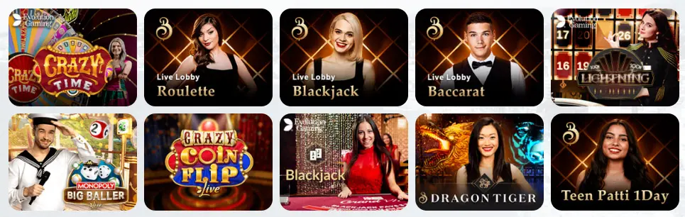 Jeux de casino en direct CRYPTO GAMES CASINO