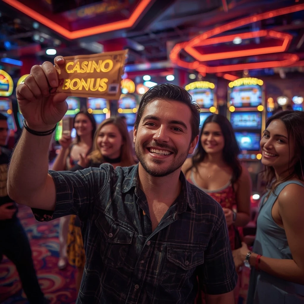 une personne tenant un bonus CRYPTO GAMES CASINO