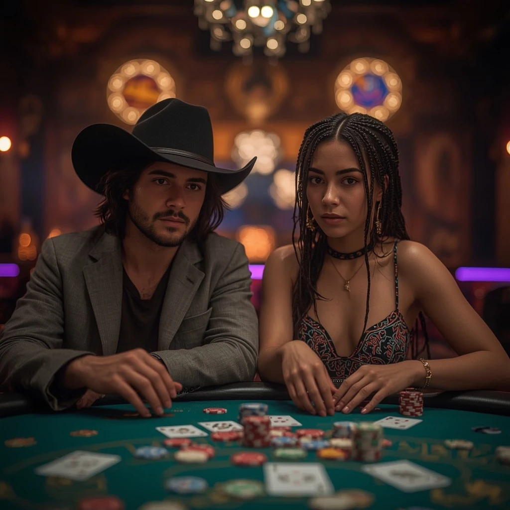 photo de deux joueurs de poker Crypto Games Casino