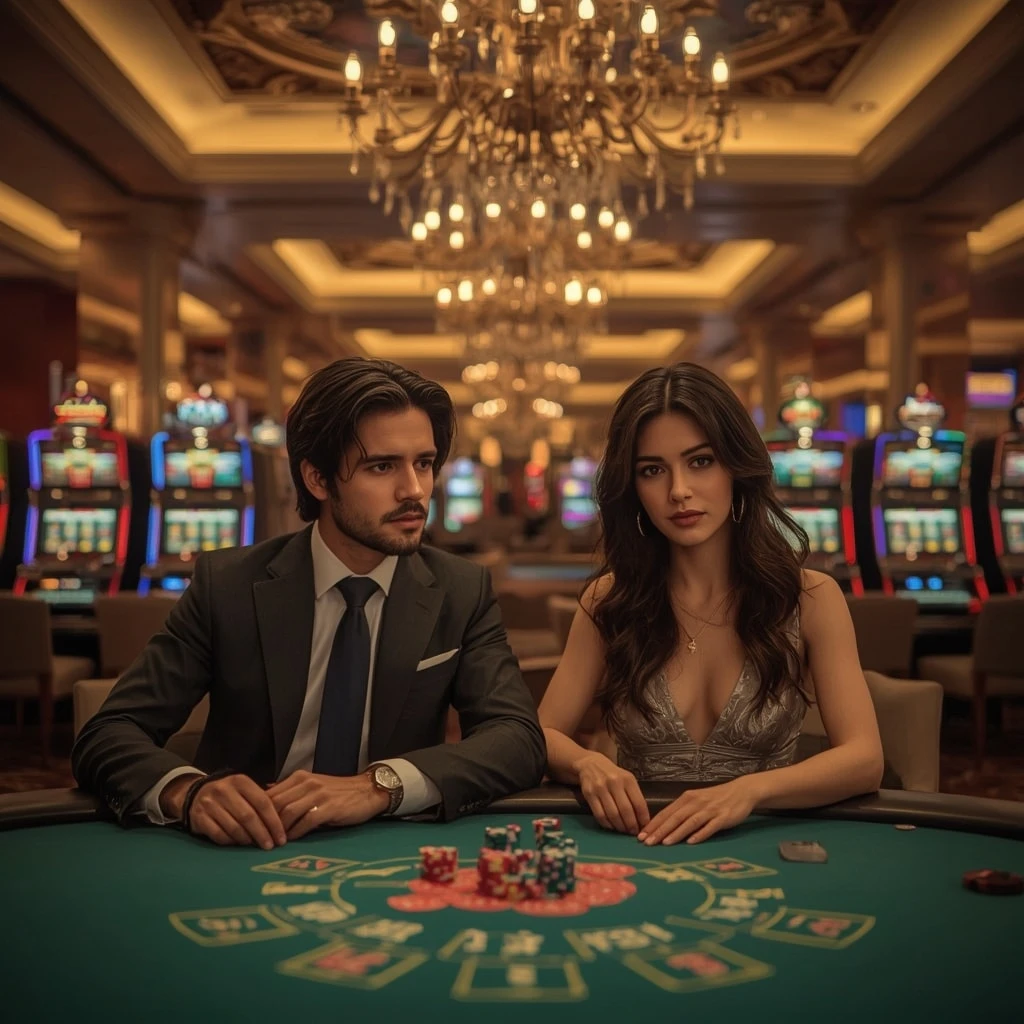 Deux joueurs de poker au Crypto Games Casino